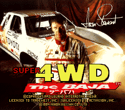 Super 4WD - The Baja (Japan) Title Screen